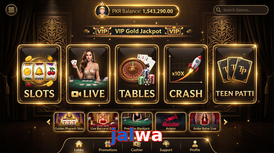Main screen of Jalwa casino page for PK players