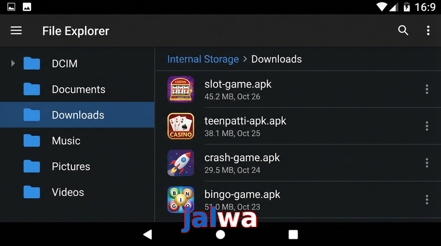 Main screen of Jalwa gameapk page for PK players