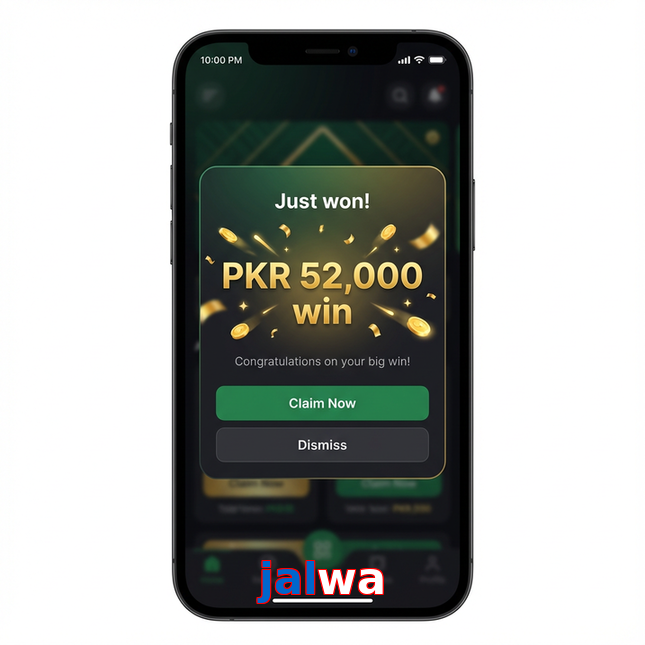 Main screen of Jalwa win page for PK players